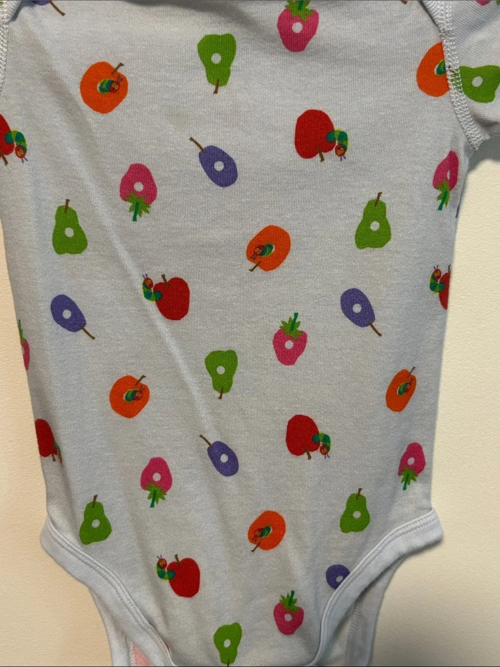 Uniqlo Light Blue Baby Bodysuit with Eric Carle Print